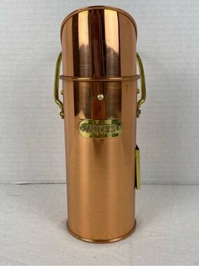 Vintage Copper Match Holder Genin Trudeau Montreal Wall Match Safe Rustic Decor